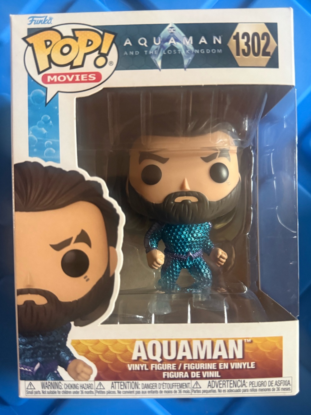 Funko Pop! Movies Aquaman Vinyl Figure - Blue, Brown, Black